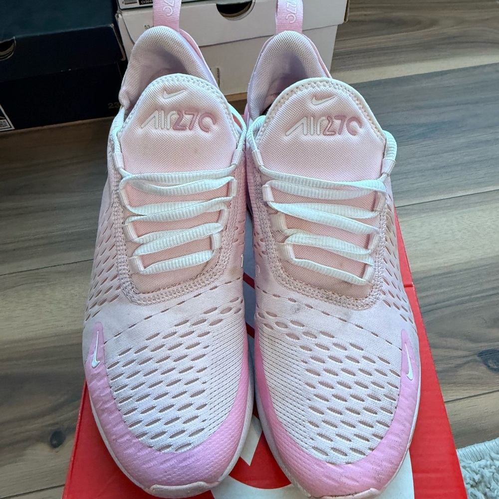 Nike Pink Sneakers with Textured Mesh Design